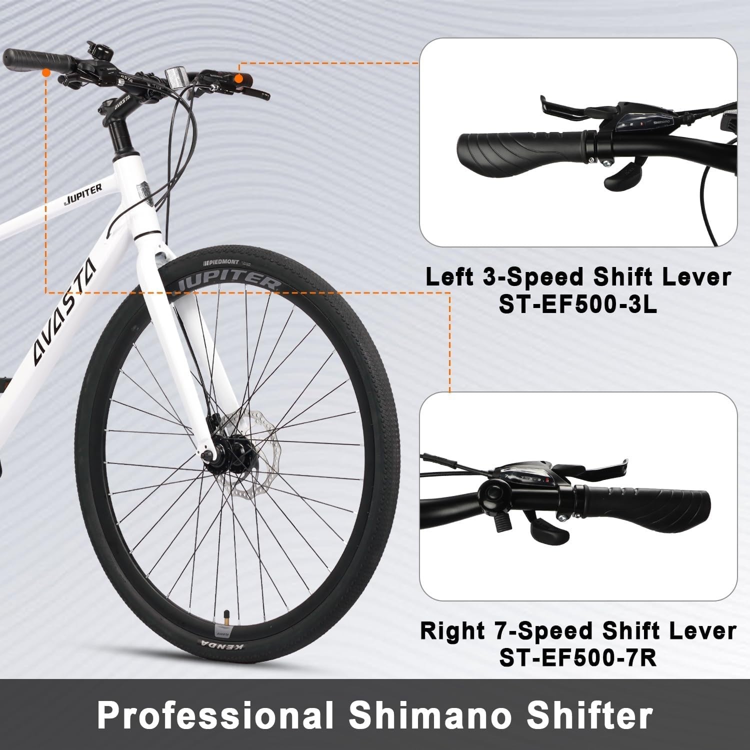 700C Road Bike Lightweight Aluminum Frame 21-Speed Shimano Dual Disc Brakes