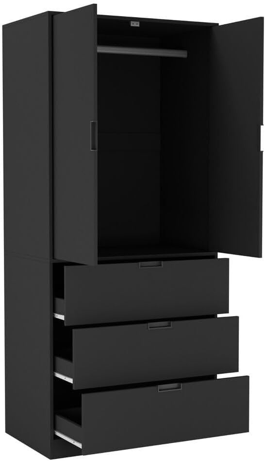 Modern Wardrobe with Drawers & Hanging Rail – Bedroom Storage 180cm