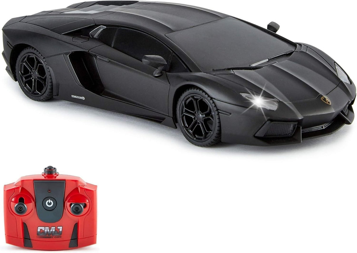 1:24 RC Car 2.4GHz Matte Black w/ LED Lights