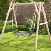 Rattan Garden Swing Chair Hanging Glider Seat with Ropes for Patio Balcony