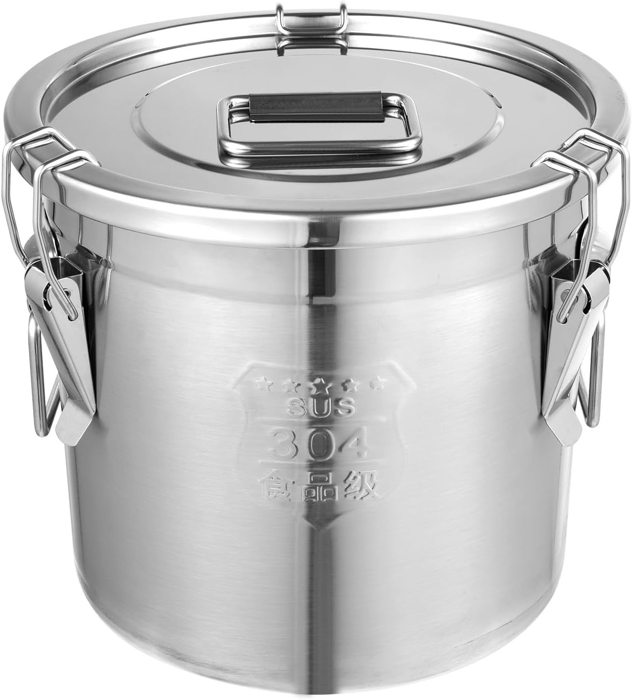 304 Stainless Steel Grain Container 12L Airtight Rice Flour Storage Bin