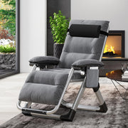 Reclining Zero Gravity Chair Outdoor Lounger 200KG Foldable Cushioned