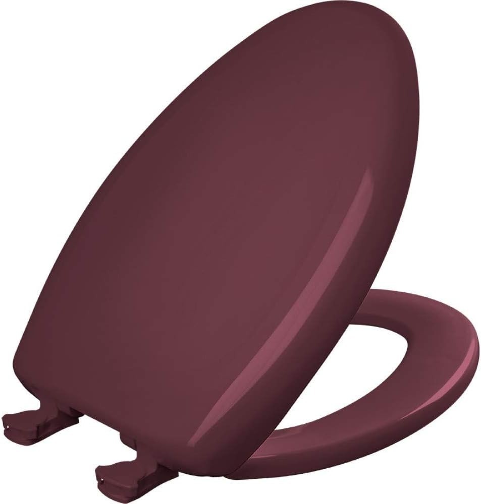 Elongated Toilet Seat Loganberry Soft Close Durable Plastic