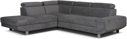 Grey L-Shaped Sofa Bed with Storage – Pull-Out Sleeper, Modern 4 Seater Couch