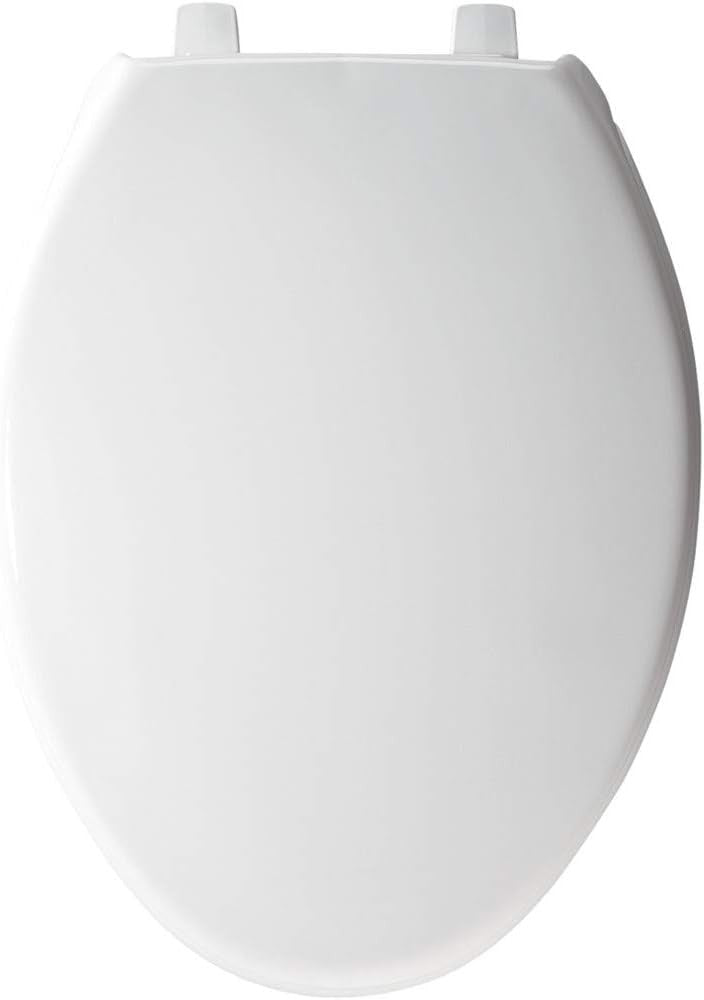Commercial Elongated Toilet Seat White Closed Front Heavy Duty Stainless Steel