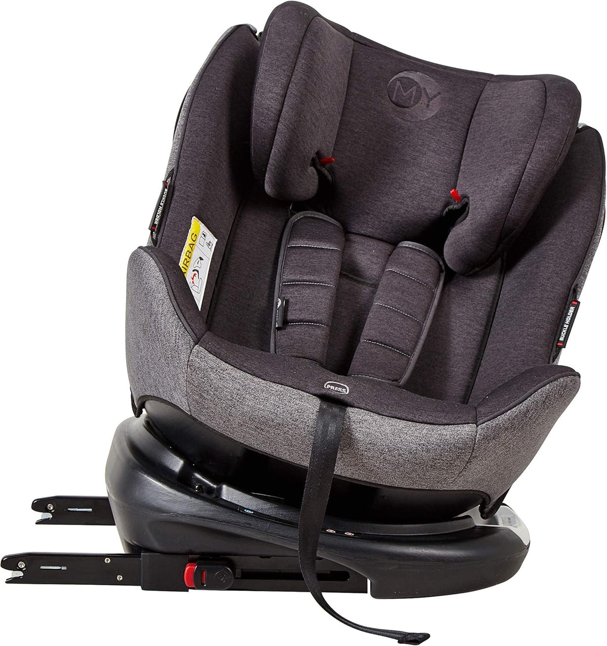 360 Spin ISOFIX Child Car Seat Group 0/1/2/3 Birth–12Y 5-Point Harness Grey