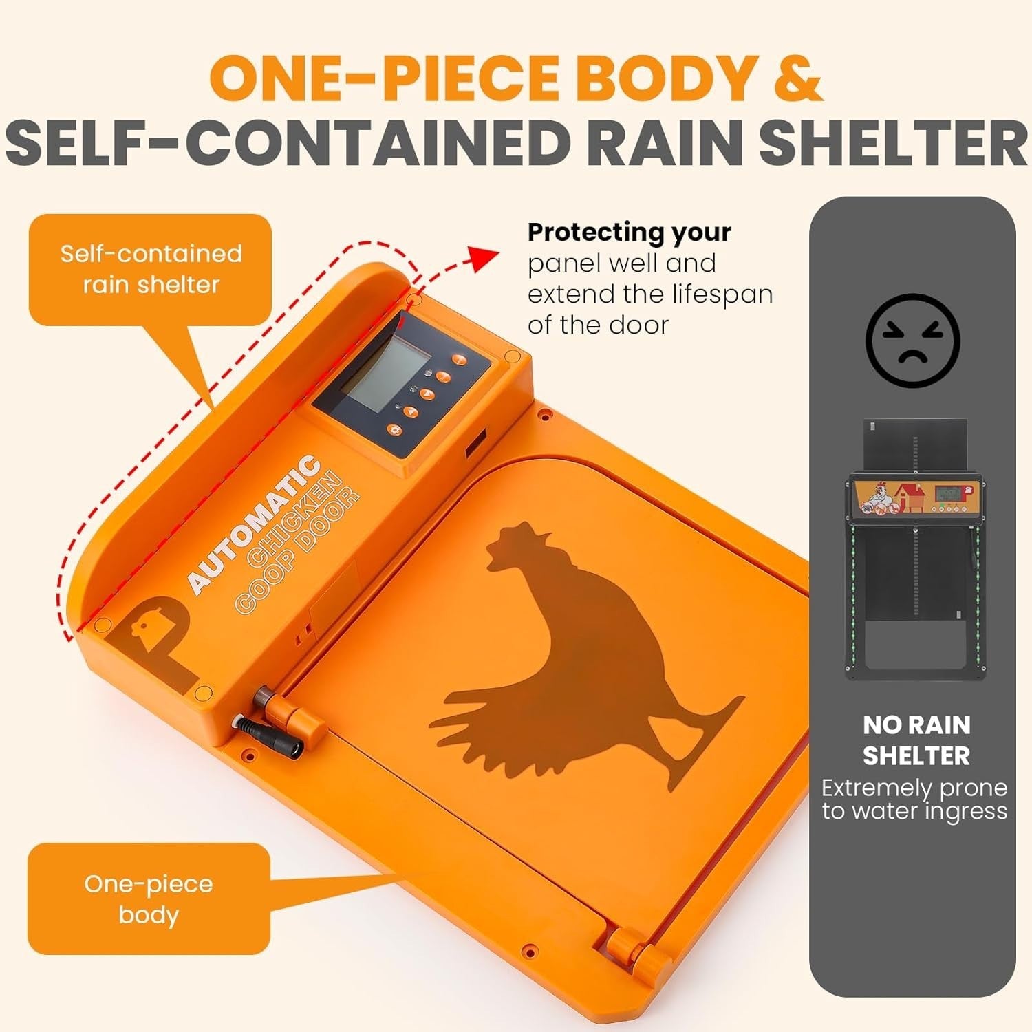 Solar Chicken Coop Door Auto Light Sensor Timer Remote