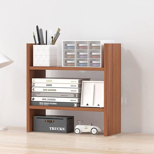 3-Tier Wood Desk Organizer Shelf File Rack Storage for A4 Paper