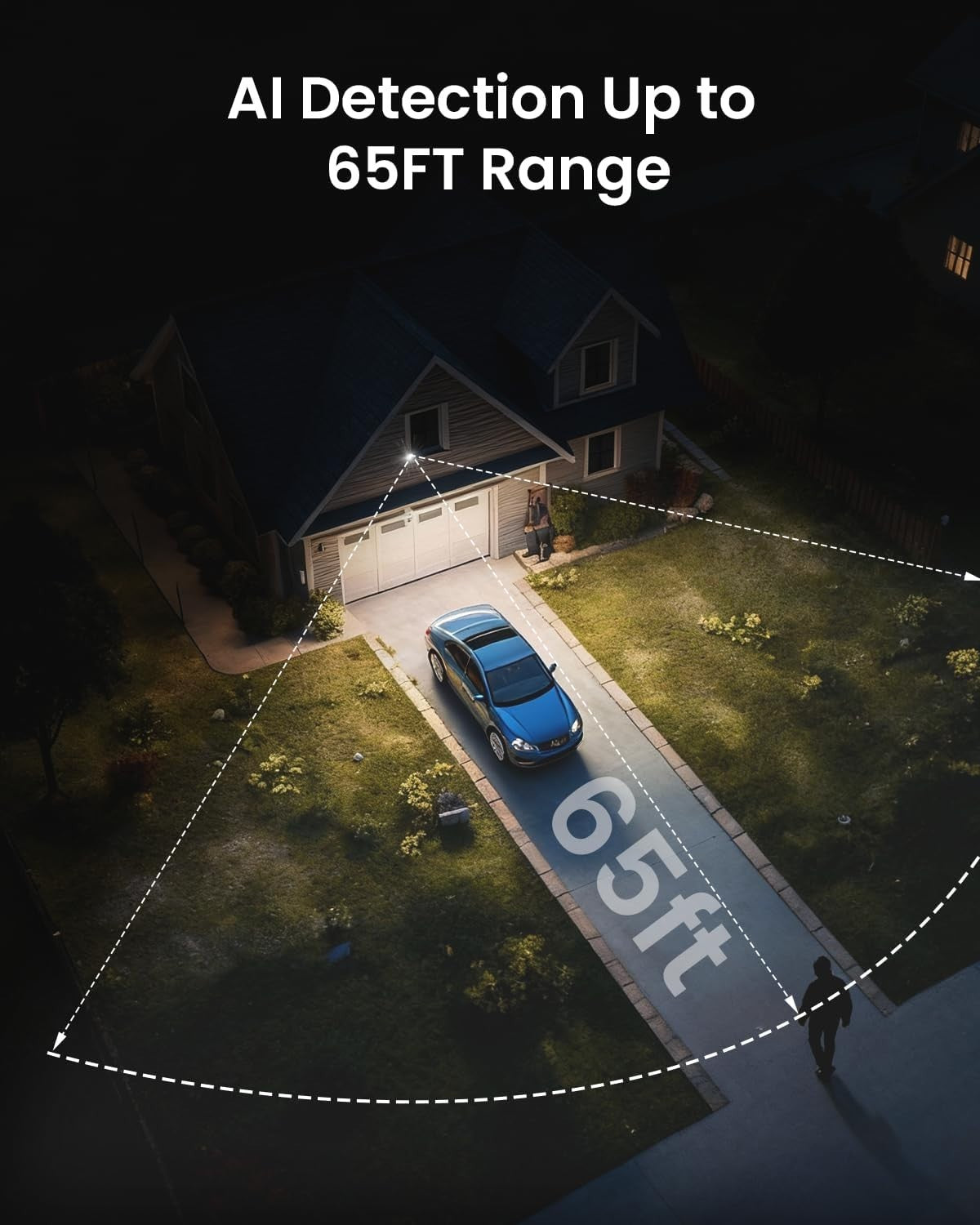 Solar Security Camera 360° PTZ 24/7 Recording Auto Tracking 3MP WiFi