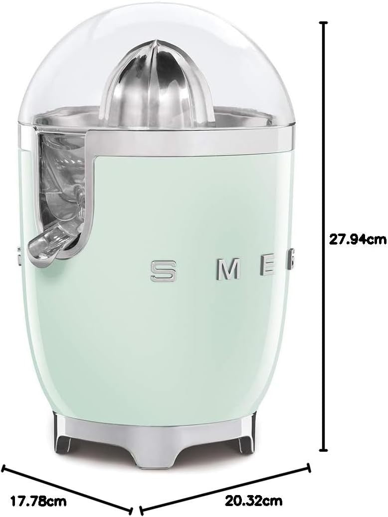 Retro Electric Citrus Juicer Drip Free Spout Auto Start Compact Design