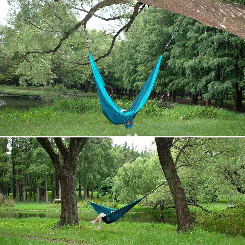 Super Lightweight Double Camping Hammock with Tree Straps, Easy Setup