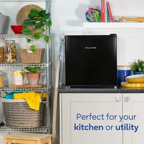 31L Mini Freezer Table Top Compact Adjustable Shelf Black Quiet