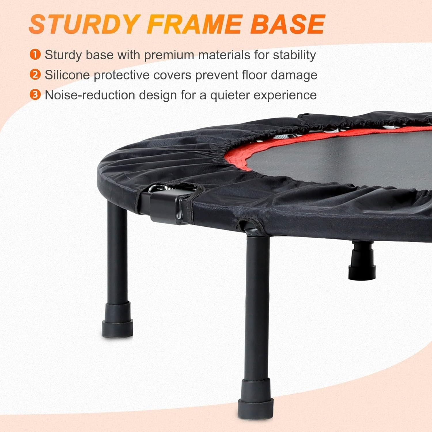 48in Heavy Duty Folding Rebounder Trampoline Adjustable Handle