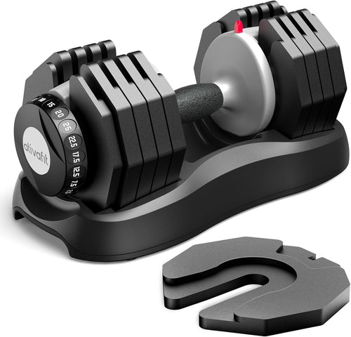 25kg Adjustable Dumbbell 10-in-1 Quick Dial Safety Lock Space Saving
