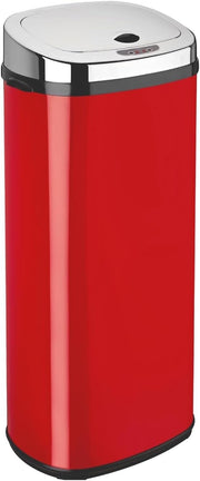 50L Automatic Sensor Kitchen Bin Stainless Steel Soft Close Red