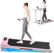 Ultra-Quiet Under Desk Walking Treadmill 1-8KM/H Incline Portable Home Gym