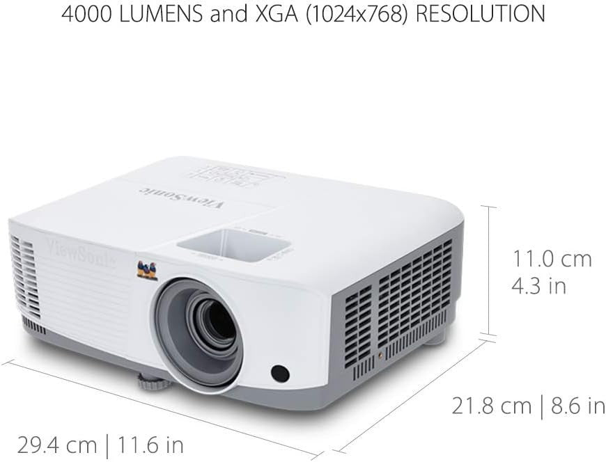 4000 ANSI XGA DLP Projector HDMI USB VGA Ceiling Mount Office