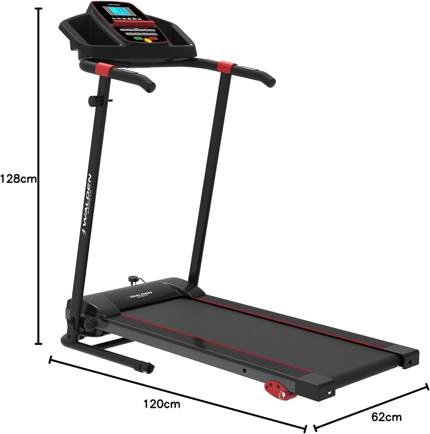 Foldable Electric Treadmill Compact Home Walking Running LCD Display
