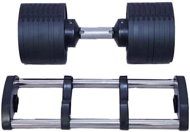 Adjustable Dumbbells Pair 2x32kg Solid Metal Quick Dial Home Gym