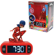 Kids Superhero Alarm Clock Night Light LED Display Snooze Bedroom