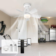 45cm Screw-In Ceiling Fan Light 4 Speeds 3 Colors White