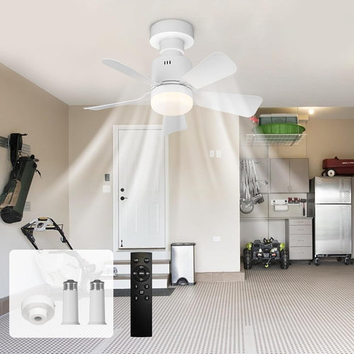 45cm Screw-In Ceiling Fan Light 4 Speeds 3 Colors White