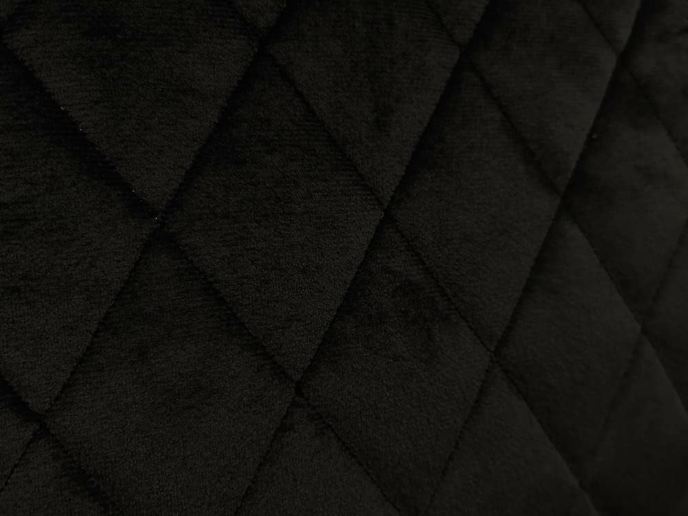 Black Velvet Corner Sofa RH ✨ 3-4 Seater L Shape with Chrome Feet
