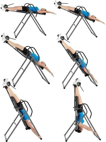 Heavy Duty Inversion Table Back & Neck Pain Relief with Adjustable Headrest