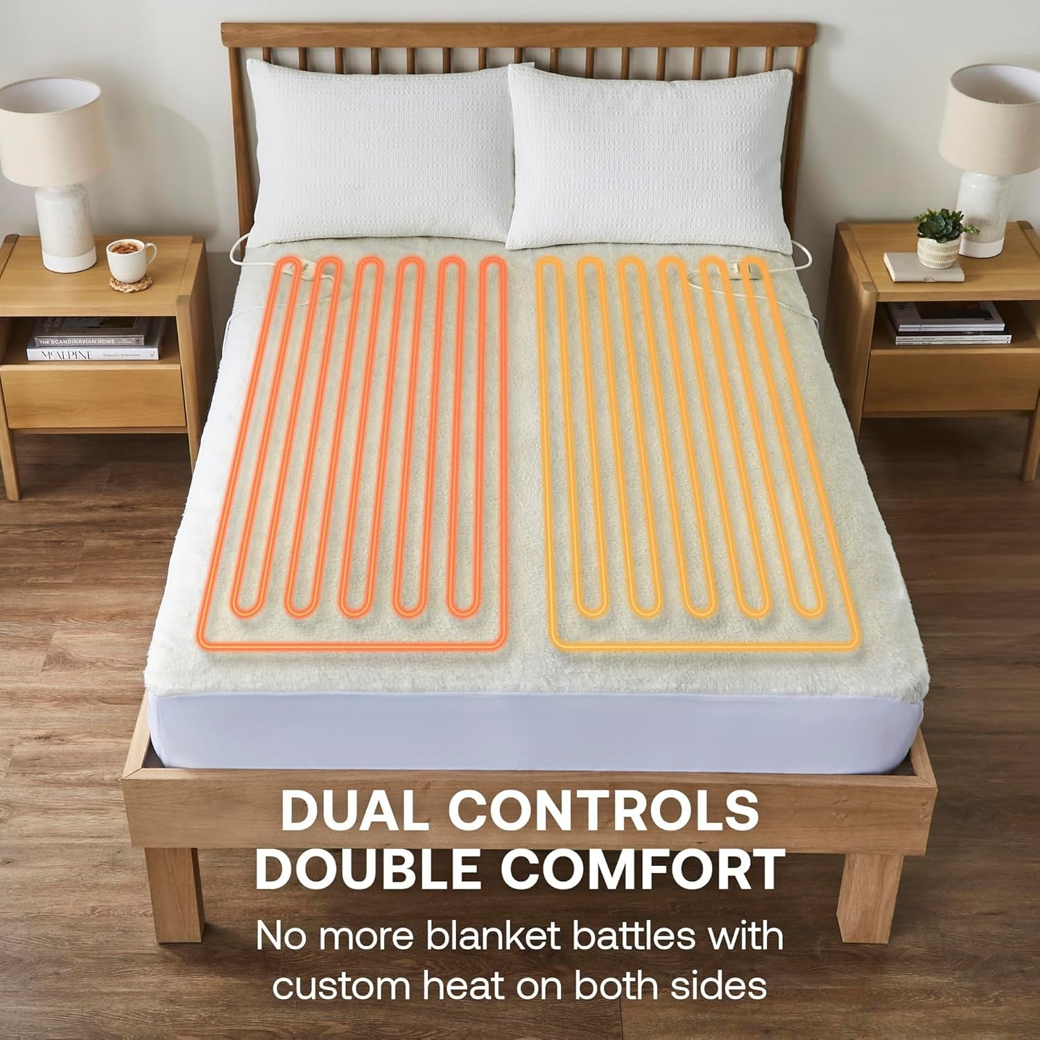 Electric Heated Under Blanket Double Bed Machine Washable Energy Saving