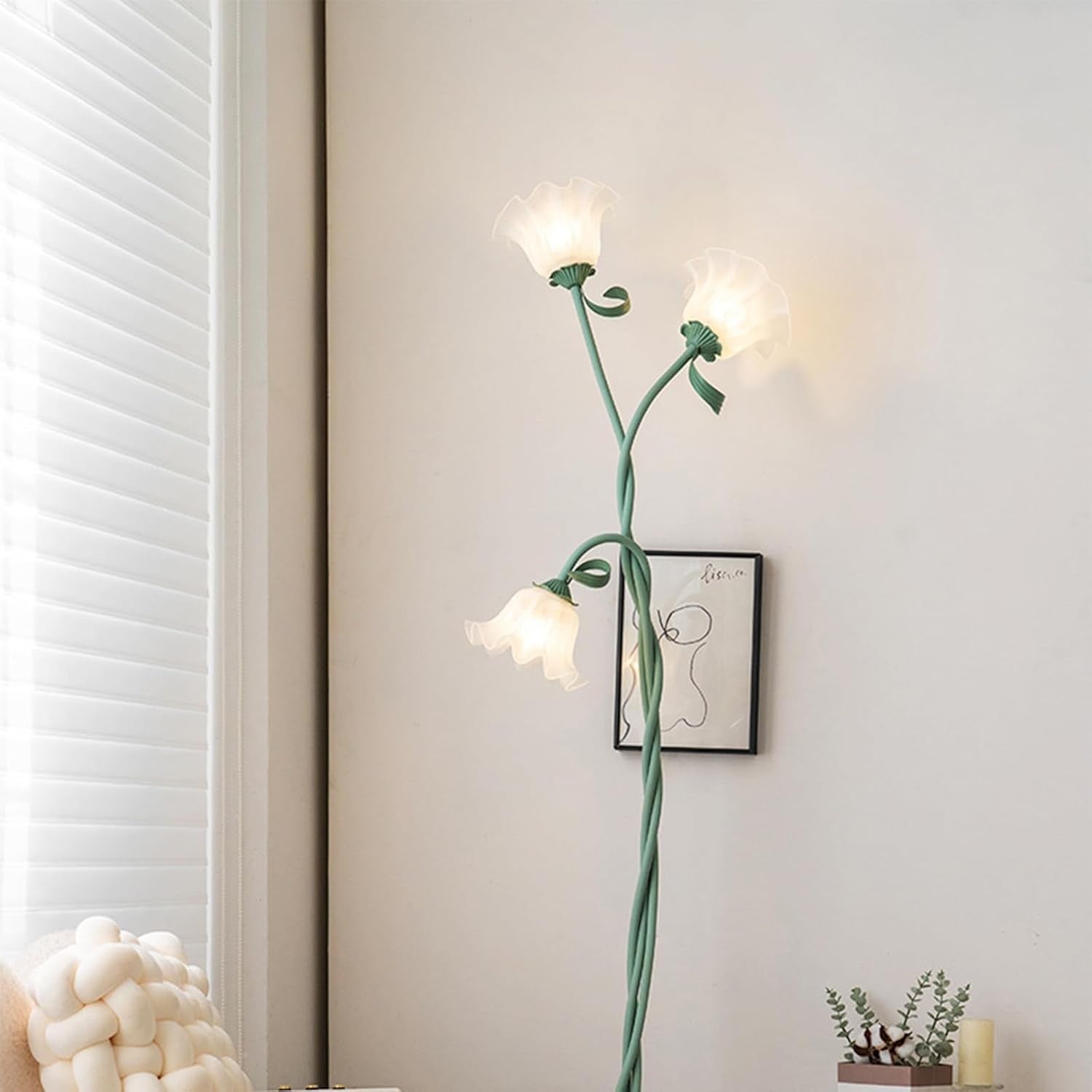 Flower Floor Lamp Standing Light 3 Heads Dimmable Decorative Living Room Lamp