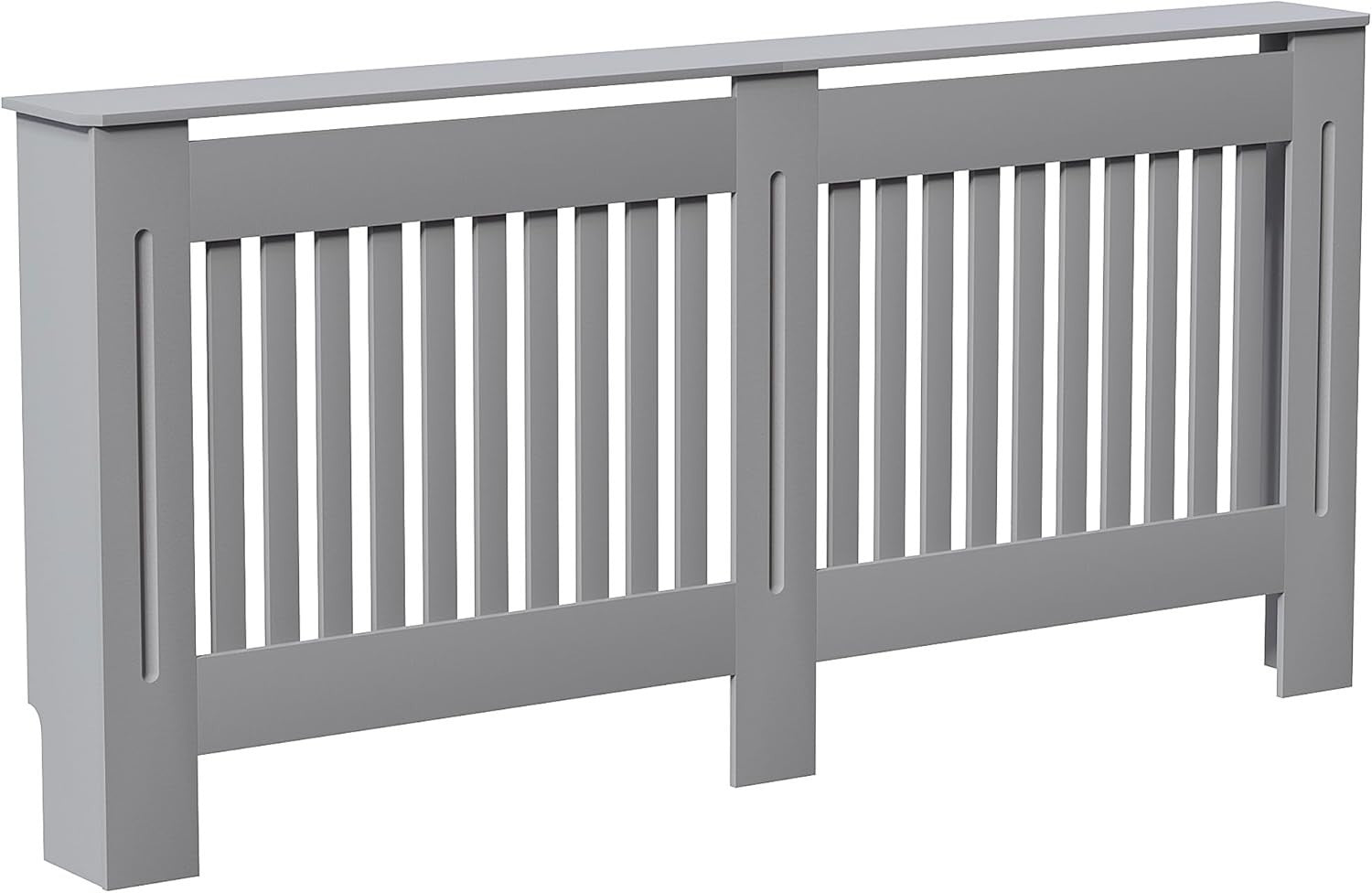 Extra Large Olive Grey Radiator Cover | Modern MDF Slatted Heater Cabinet