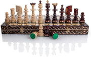 Luxury 60cm Wooden Foldable Chess Set – Large Handcrafted Board & Pieces