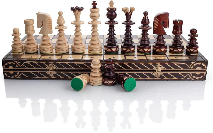 Luxury 60cm Wooden Foldable Chess Set – Large Handcrafted Board & Pieces