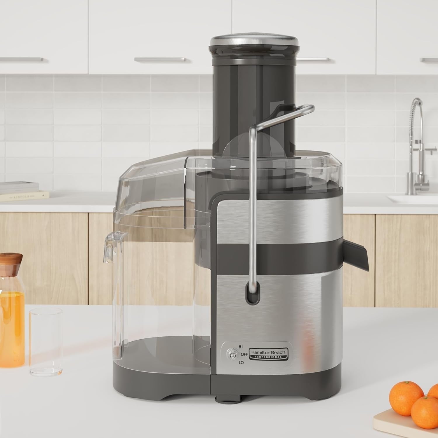 Professional Juicer Machine 1100W 3.5in Wide Chute Fast Easy Clean