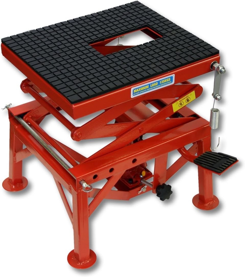 Hydraulic Motorcycle Lift 135kg 300lb Bike ATV Jack Stand Workbench Table