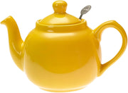 Ceramic Teapot with Infuser 600ml Yellow Farmhouse Loose Leaf Tea Pot