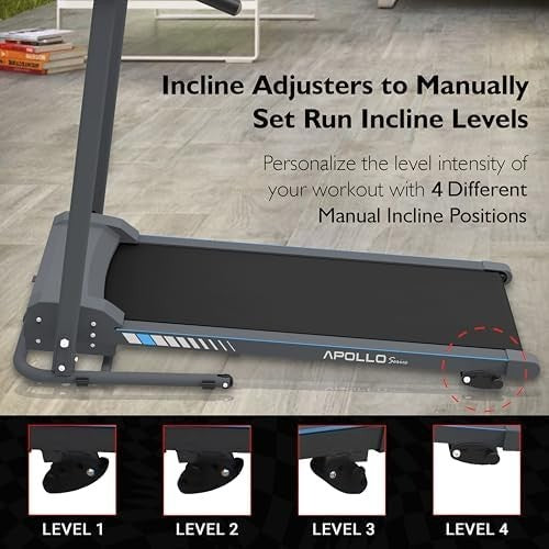 Folding Electric Treadmill 6 mph Home Cardio Fitness Bluetooth App