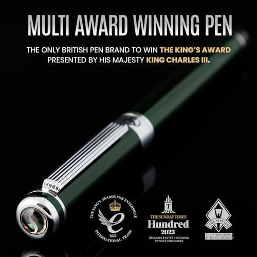 Luxury Rollerball Pen British Racing Green Chrome Medium Gift