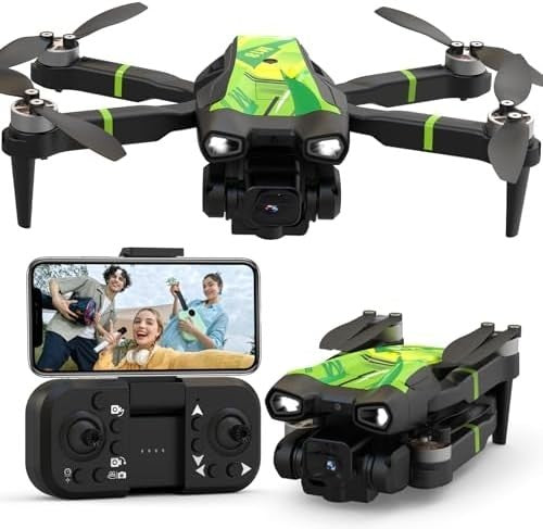 4K HD Foldable Drone w/ Brushless Motor Optical Flow 3 Speed Mode Headless
