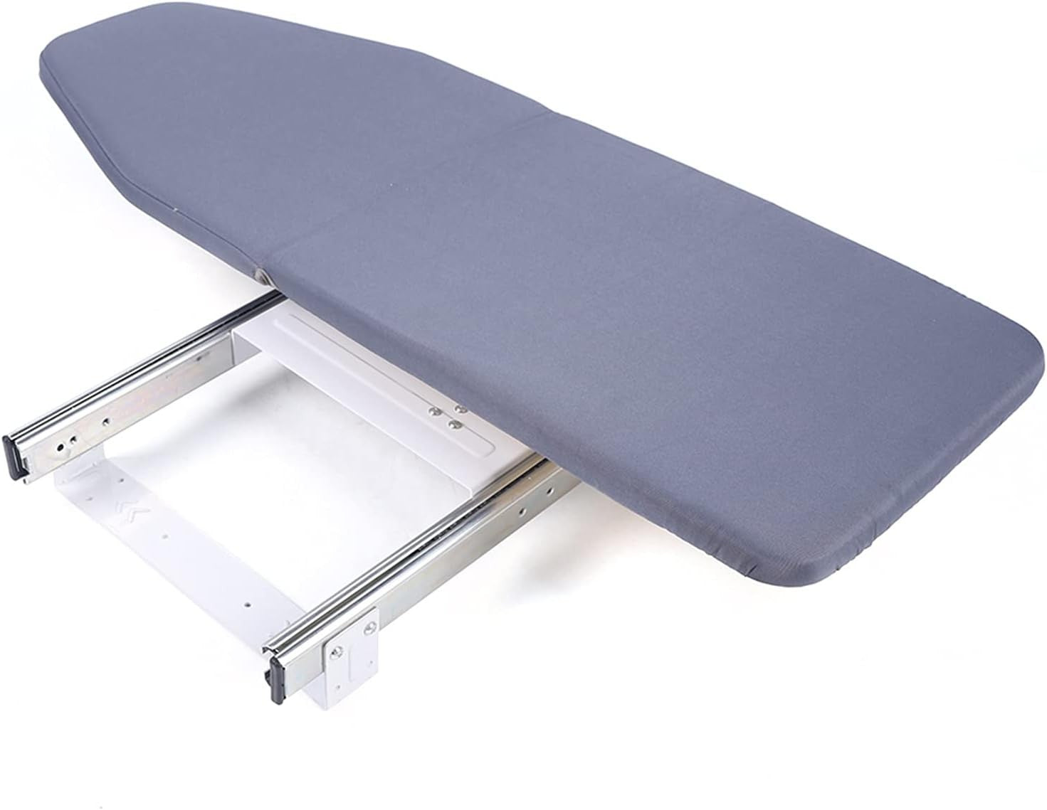Wall Mounted Pull Out Ironing Board 180° Rotating Fold Away Grey 81cm