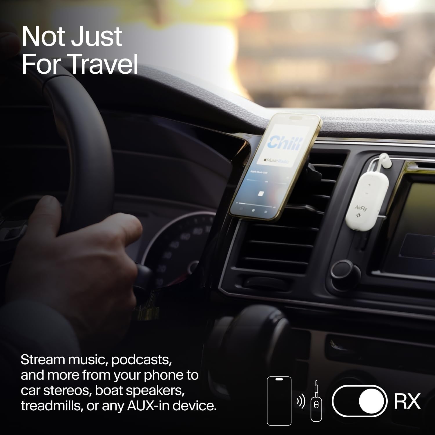 Bluetooth 3.5mm AUX Transmitter Receiver Low Latency Airplane Adapter