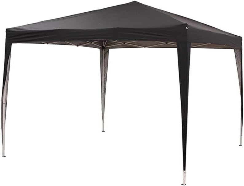 3x3M Black Pop Up Gazebo With Sides Waterproof Outdoor Garden Party Tent Marquee