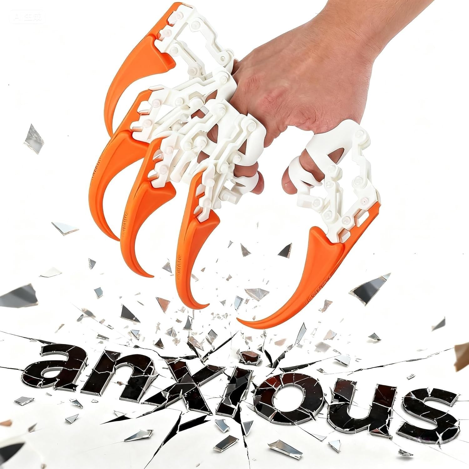 3D Printed Halloween Fidget Toy Anxiety Relief Cool Desk Decor Orange