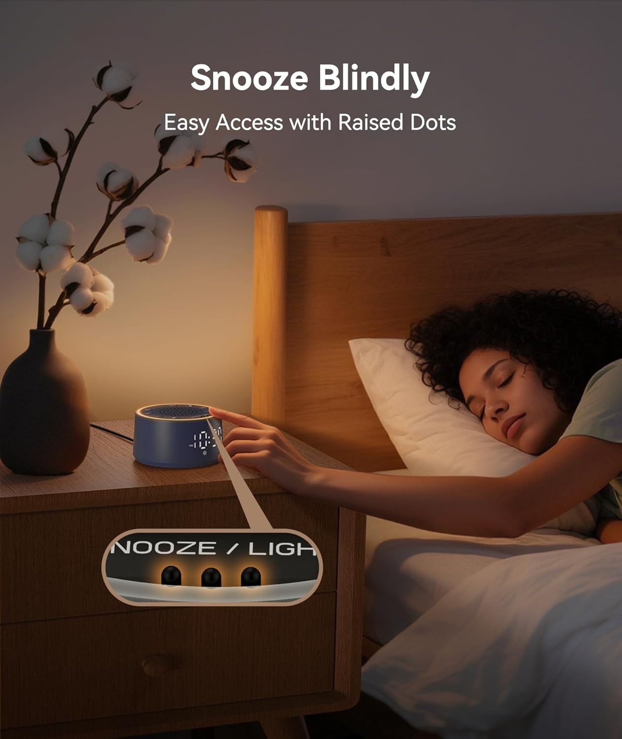 White Noise Machine Alarm Clock Night Light Sleep Aid for Baby Adult