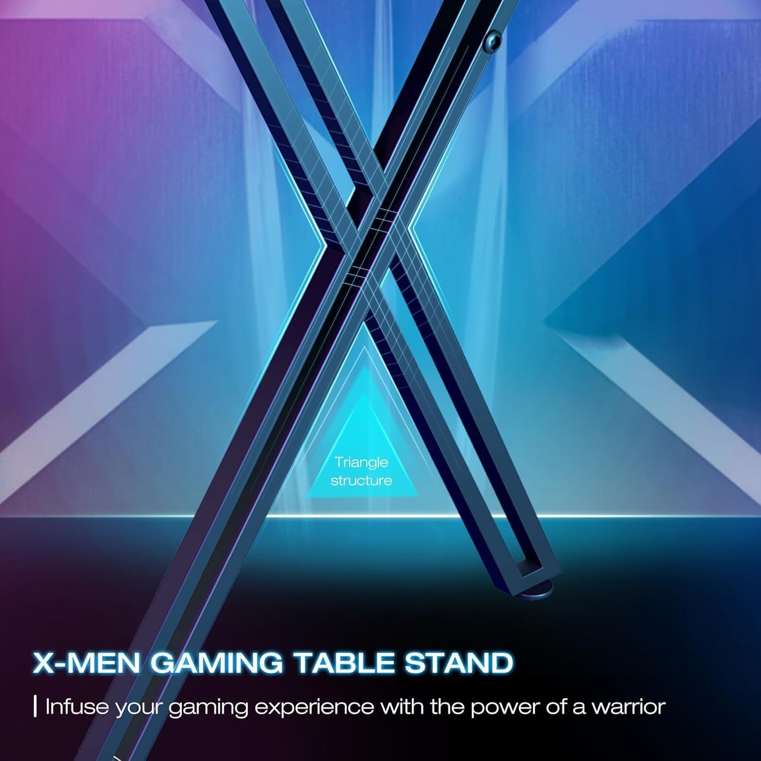 160cm RGB Gaming Desk with LED Lights, Cup Holder & Hook – Black X-Frame