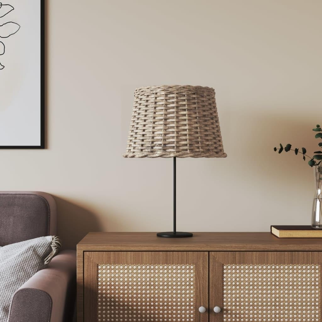 Natural Wicker Drum Lampshade 40cm Ceiling Table Light Shade E27
