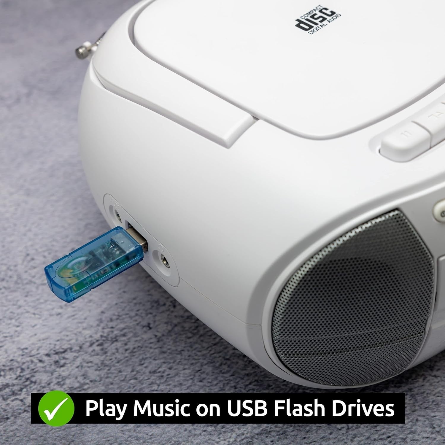 Portable DAB+ CD Cassette Player Boombox FM Radio USB AUX Alarm