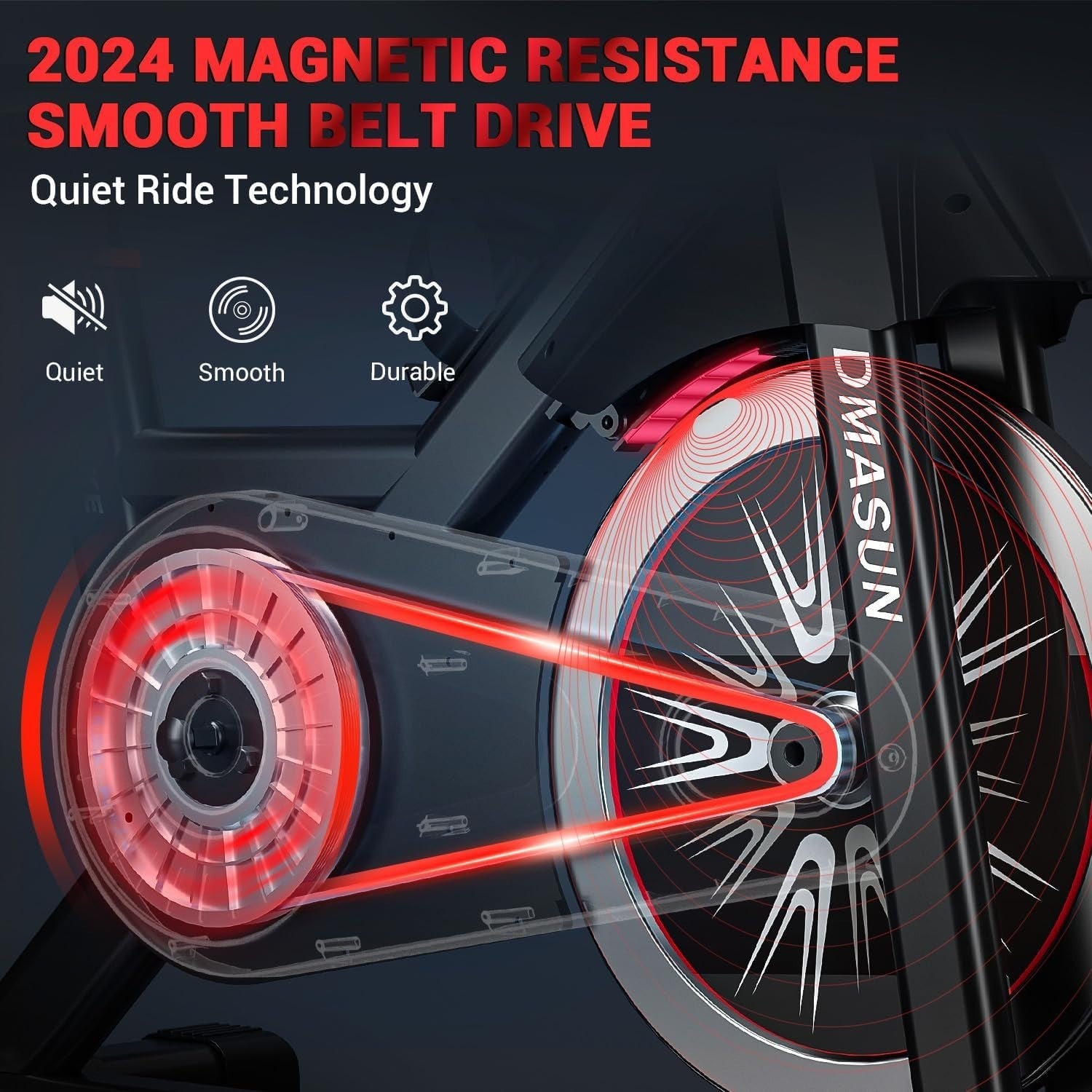 Quiet Magnetic Exercise Bike w/ LCD, Tablet Holder, Heavy Flywheel & 350lb Cap