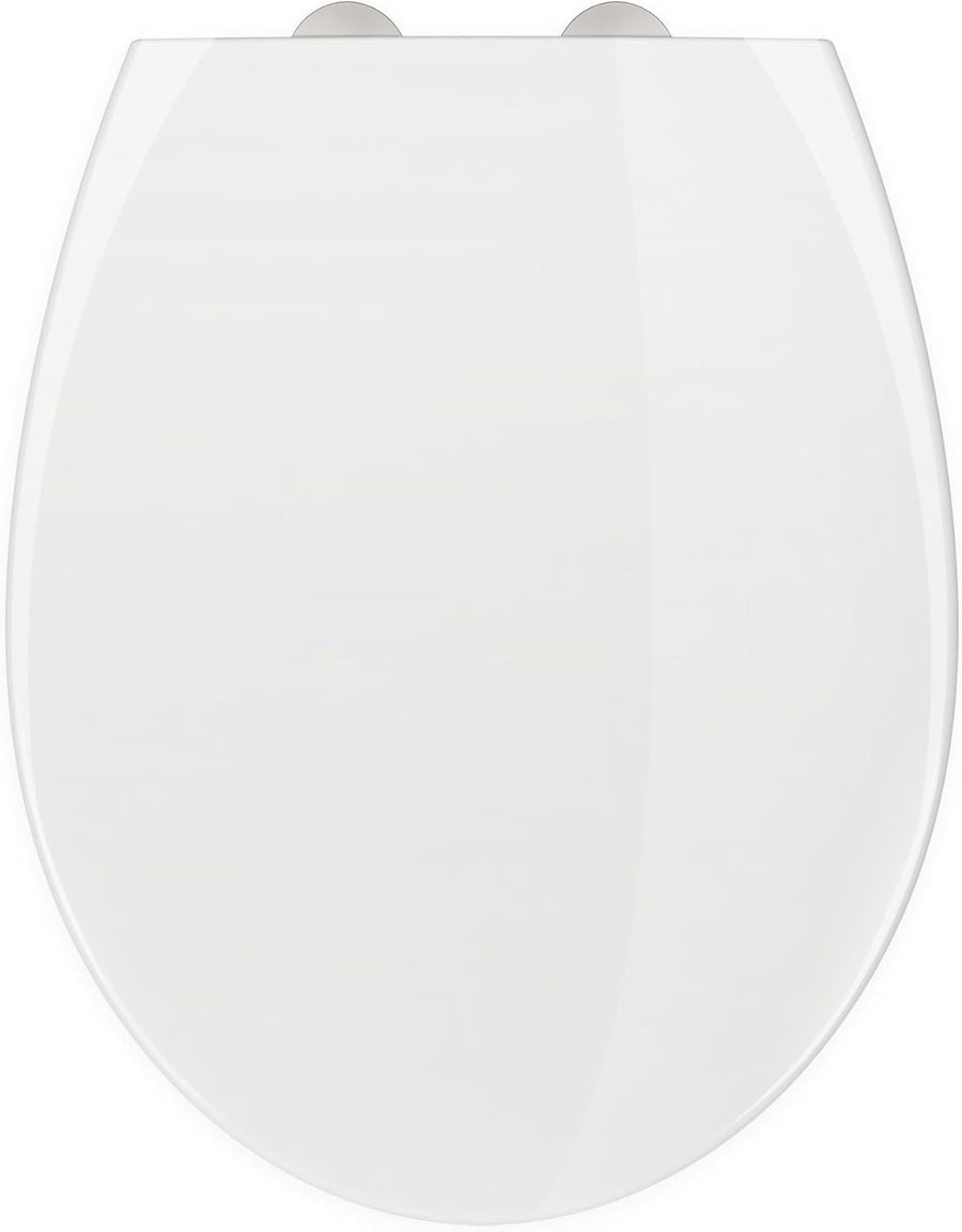 Soft Close White Toilet Seat UF Quick Release Dual Fix Adjustable Hinges Oval