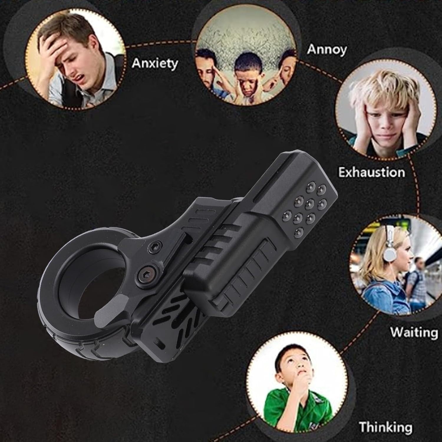 Metal Fidget Slider Stress Relief EDC Pocket Clicker Toy